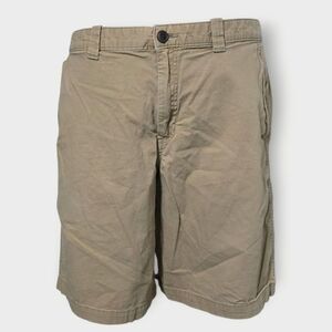Magellan Outdoors Summerville Poplin Khaki Shorts Size 36W Flat Front Chino
